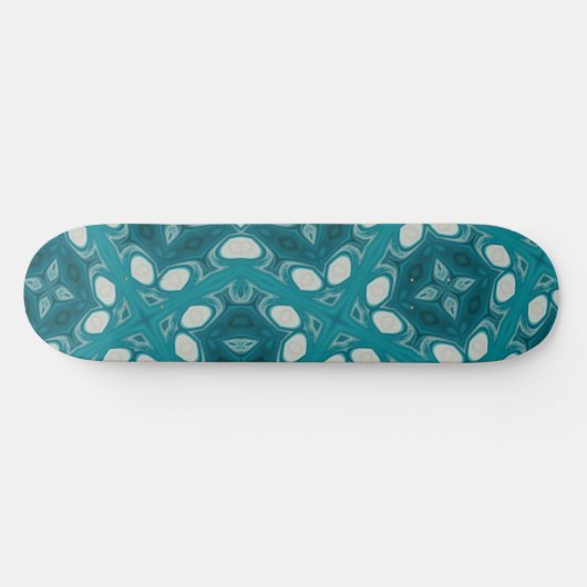 Blau Abstrakt Skateboard (Horizontal)