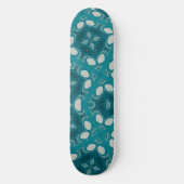 Blau Abstrakt Skateboard (Vorderseite)