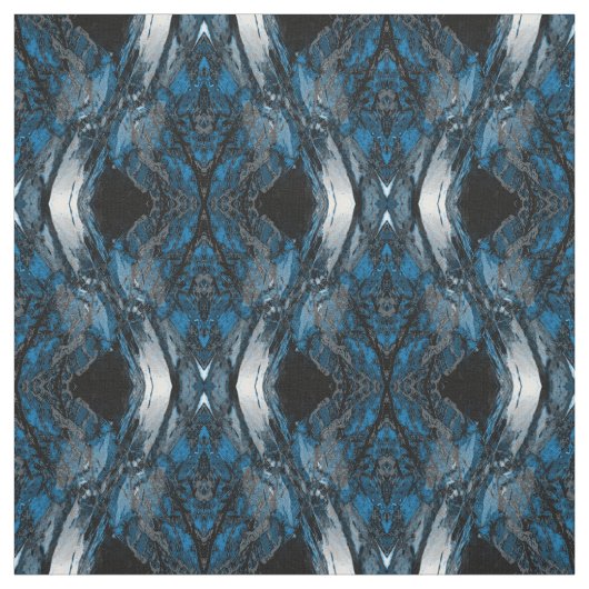Blau Abstrakt Stoff (Muster)