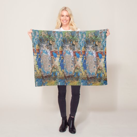 Blau Abstrakt Teppich Fleecedecke (Beispiel)