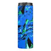 Blau abstrakt thermosbecher (Rückseite)