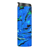 Blau abstrakt thermosbecher (Nach rechts gedreht)