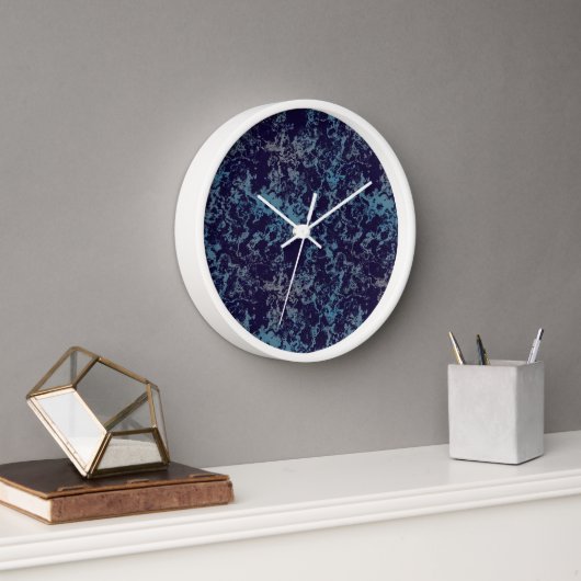 Blau Abstrakt Uhr (Büro)