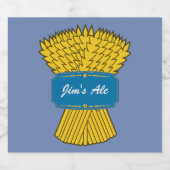 Blau, Agraretikett. Bierflaschenetikett (Einzelnes Label)