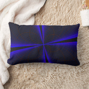 Blau Akzent Kleeblatt Geometrisches Kissen