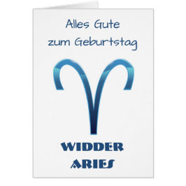 Blau Alles Gute zum Geburtstag Widder