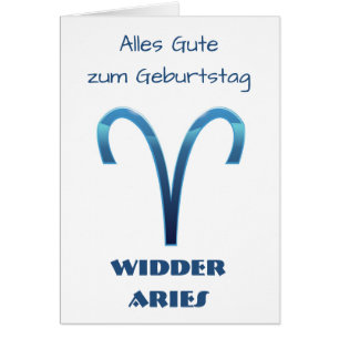 Blau Alles Gute zum Geburtstag Widder
