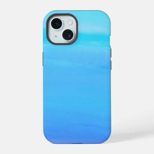 Blau als Abstrakte Kunst des Sky iPhone 15 Hülle (Rückseite)