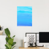Blau als Abstrakte Kunst des Sky Poster (Heimbüro)