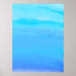 Blau als Abstrakte Kunst des Sky Poster