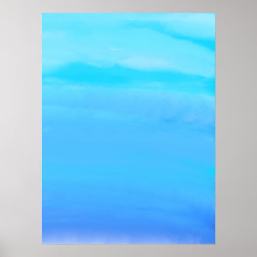 Blau als Abstrakte Kunst des Sky Poster (Vorne)