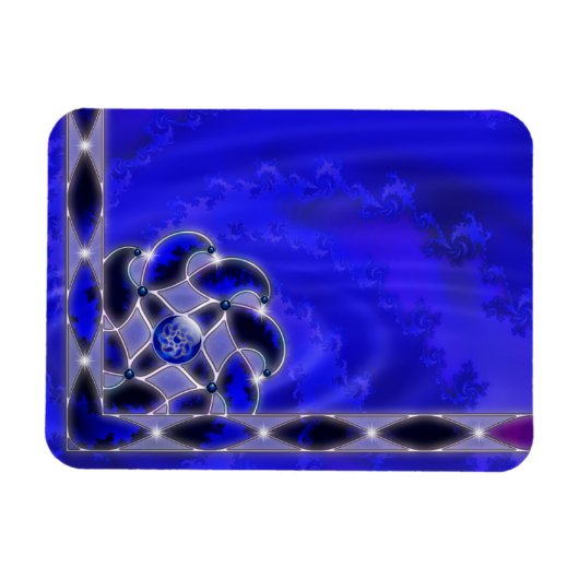 Blau als flexibler Meeresmagnet Magnet (Horizontal)