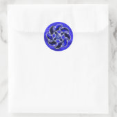 Blau als Meeresaufkleber Runder Aufkleber (Tasche)