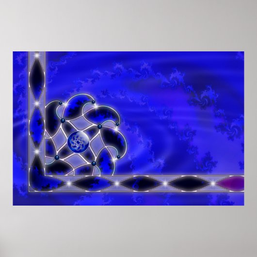 Blau als Meeresdruck Poster (Vorne)