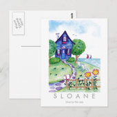 blau am Meer Postkarte (Vorne/Hinten)