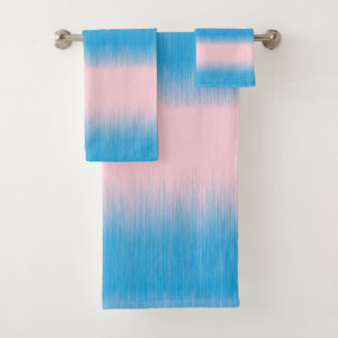 Blau am rosa Horizont Badhandtuch Set
