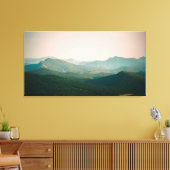 Blau an den Bergen Leinwanddruck (Insitu (Wohnzimmer))