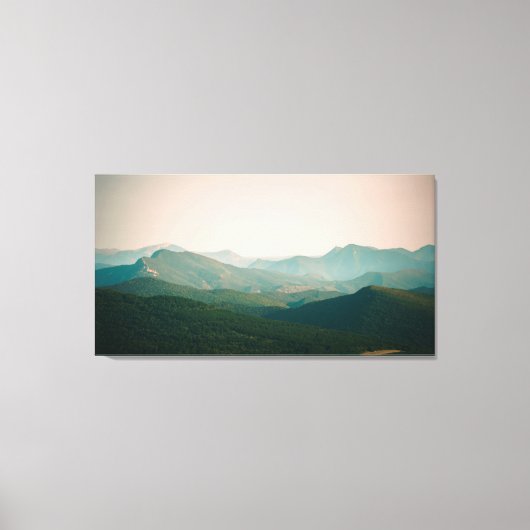 Blau an den Bergen Leinwanddruck (Vorderseite)