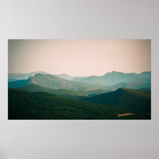 Blau an den Bergen Poster (Vorne)