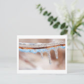 blau an einem eisigen Tag Postkarte (Stehend Vorderseite)