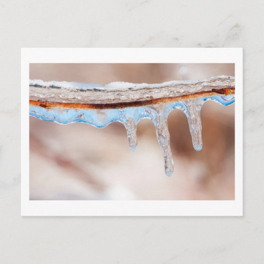 blau an einem eisigen Tag Postkarte (Vorderseite)