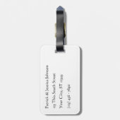 Blau angebundenes Skink Gepäckanhänger (Rückseite vertikal)