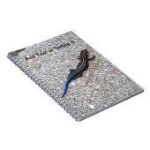 Blau angebundenes Skink Notizbuch Notizblock (Rechte Seite)