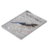Blau angebundenes Skink Notizbuch Notizblock (Linke Seite)