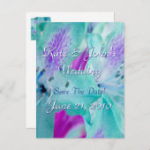 Blau Ankündigungspostkarte (Vorne/Hinten)