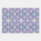 Blau Antifloral Geschenkpapier Set (Vorderseite 3)