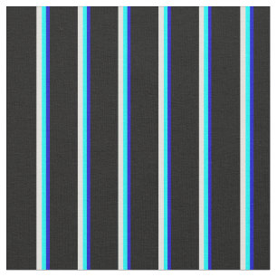 Blau, Aqua, helles Cyan und schwarz farbiges Muste Stoff