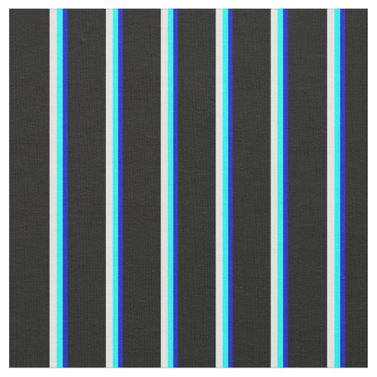 Blau, Aqua, helles Cyan und schwarz farbiges Muste Stoff (Nahaufnahme)