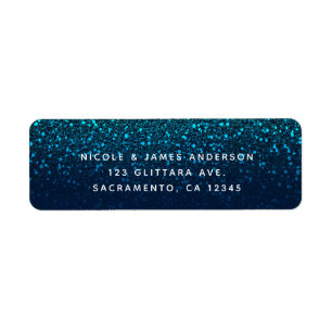 Blau Aqua Navy Glitter Funkeln Moderne Party