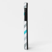Blau-/Aqua-Tri Ton Zickzack iPhone 5 Fall Case-Mate iPhone Hülle (Hinten/Links)