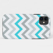 Blau-/Aqua-Tri Ton Zickzack iPhone 5 Fall Case-Mate iPhone Hülle (Rückseite (Horizontal))