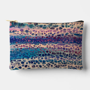 Blau Aquamarin Lilac Weiße Akryllische Abstrakte F Zubehörtasche