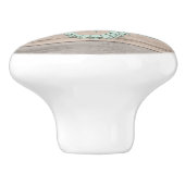 Blau, Aquamarin, Tan Beach Wood - Wassersport-Seep Keramikknauf (Seitenansicht)