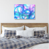 Blau, Aquamarin und Lila. Leinwanddruck (Insitu (Schlafzimmer))