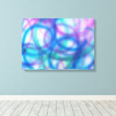 Blau, Aquamarin und Lila. Leinwanddruck (Insitu (Holzboden))