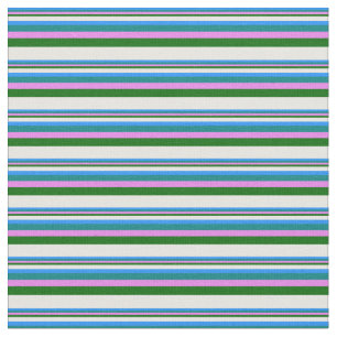 Blau, Aquamarin, violett, dunkelgrün und weiß gefä Stoff