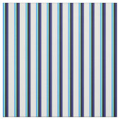 Blau, Aquamarine, Schwarz, Mitternachtsblau, Minzc Stoff (Muster)