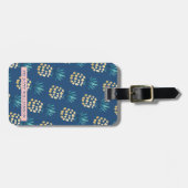 Blau-, aquamarines u. Goldtropisches Gepäckanhänger (Vorderseite horizontal)