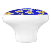 blau, asiatisch, gelb, weiß, blühen, hell, gold, f keramikknauf (Seitenansicht)