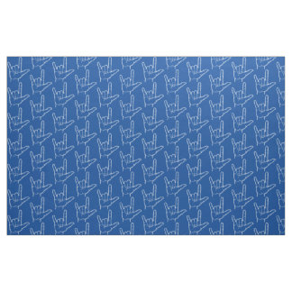 Blau ASL I Liebe Sie Gemusterte Stoffe
