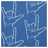 Blau ASL I Liebe Sie Gemusterte Stoffe (Muster)