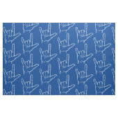 Blau ASL I Liebe Sie Gemusterte Stoffe (Fat Quarter (45,7 x 55,9 cm))