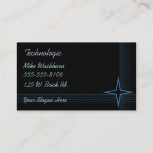 Blau auf Black Biz Cards Visitenkarte