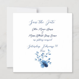 Blau auf blau, Blume Blossom Magneteinladung