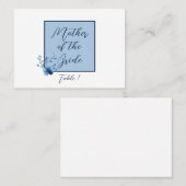 Blau auf blau, Blume Blossom Platzkarte (Vorne/Hinten)