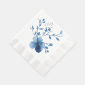 Blau auf blau, Blume Blossom Serviette (Ecke)